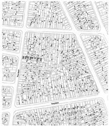 計画地　縮尺1/2,000（本来はここに建つ予定だった）