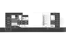 東京大学先端科学技術研究センター三号館 断面　縮尺1/1,200