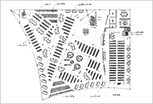 検討初期における二階の書架レイアウト
