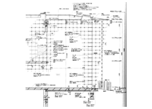 「GCプロソミュージアム・リサーチセンター」ガレリア部分断面詳細　立体グリッドは、ガレリアの屋根荷重を支えている。
