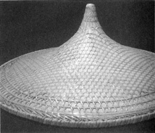 中国の伝統的な竹の帽子