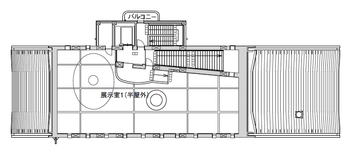 「多治見市モザイクタイルミュージアム」４階平面