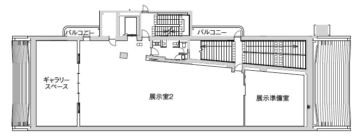 「多治見市モザイクタイルミュージアム」３階平面