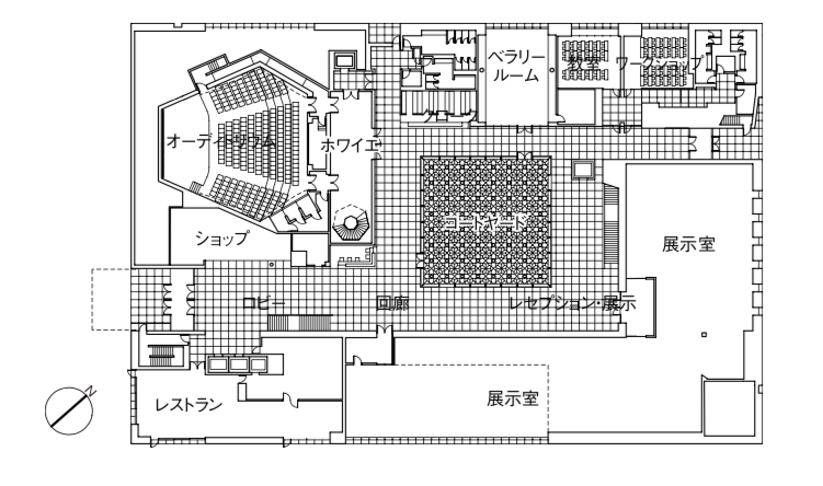 「アガ・カーン ミュージアム」1階平面