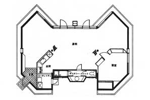 「アルミの家」1階平面