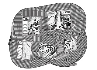 「太田市美術館と図書館の4階平面図」外観