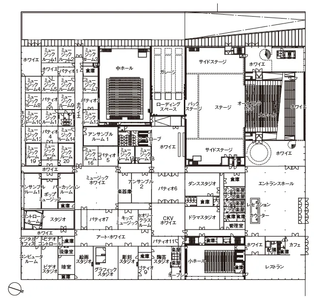 「スタッドシアター・アルメラ」平面図
