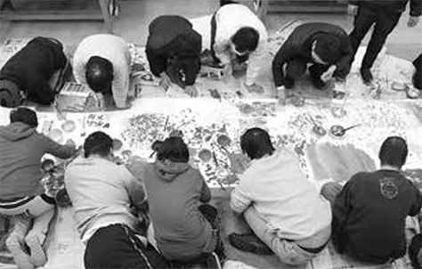 杉の子作業所のワークショップ風景
