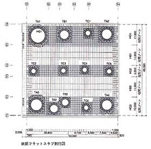 鉄筋フラットスラブ割付図