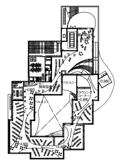 「太田西複合拠点公共施設(太田西コンプレックス)の2階平面図」外観